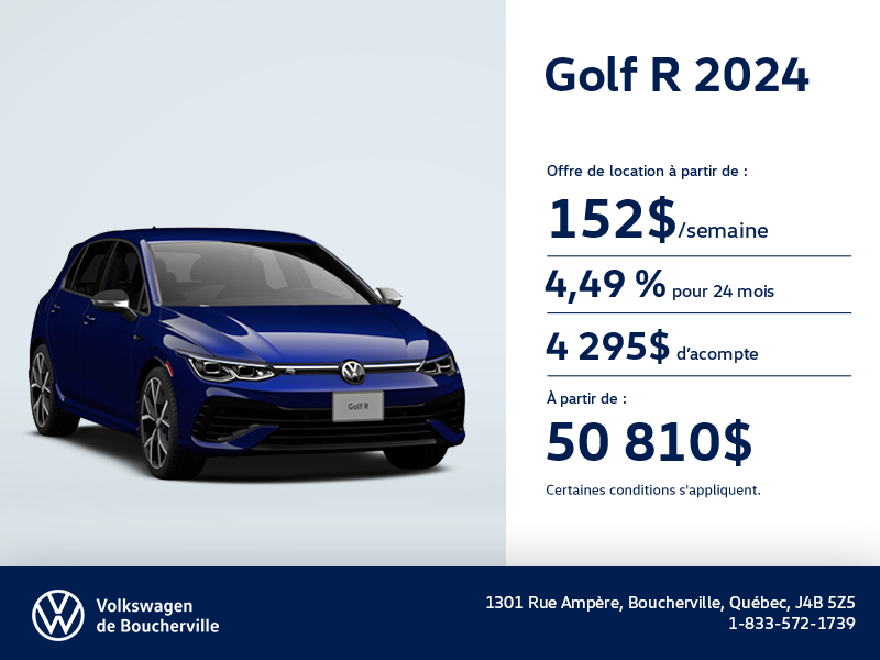 Procurez-vous la Volkswagen Golf R 2024