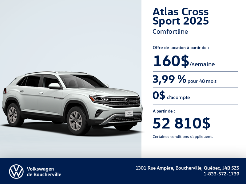 Procurez-vous le Volkswagen Atlas Cross Sport 2025