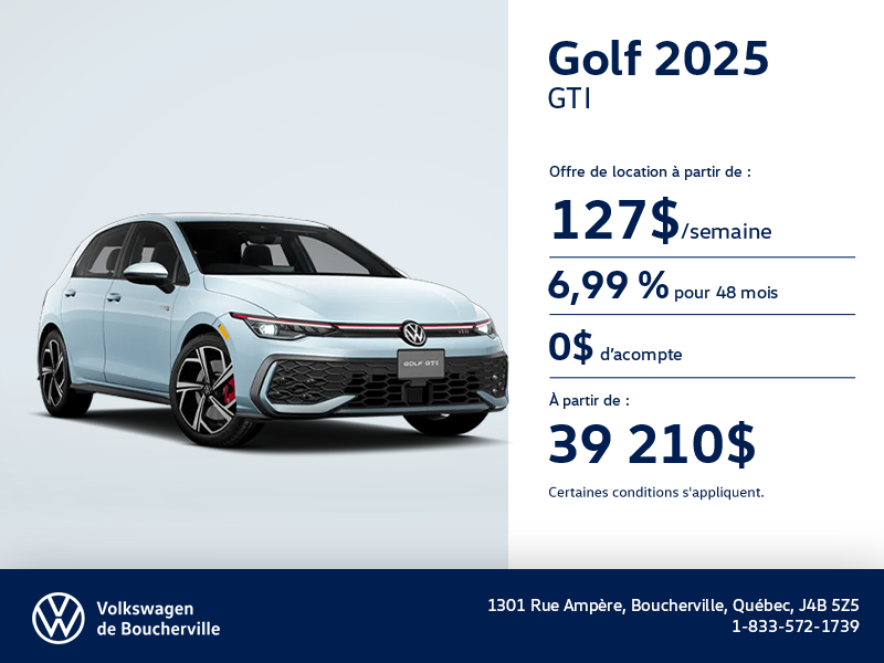 Procurez-vous la Volkswagen Golf Gti 2025