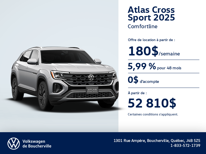 Procurez-vous le Volkswagen Atlas Cross Sport 2025