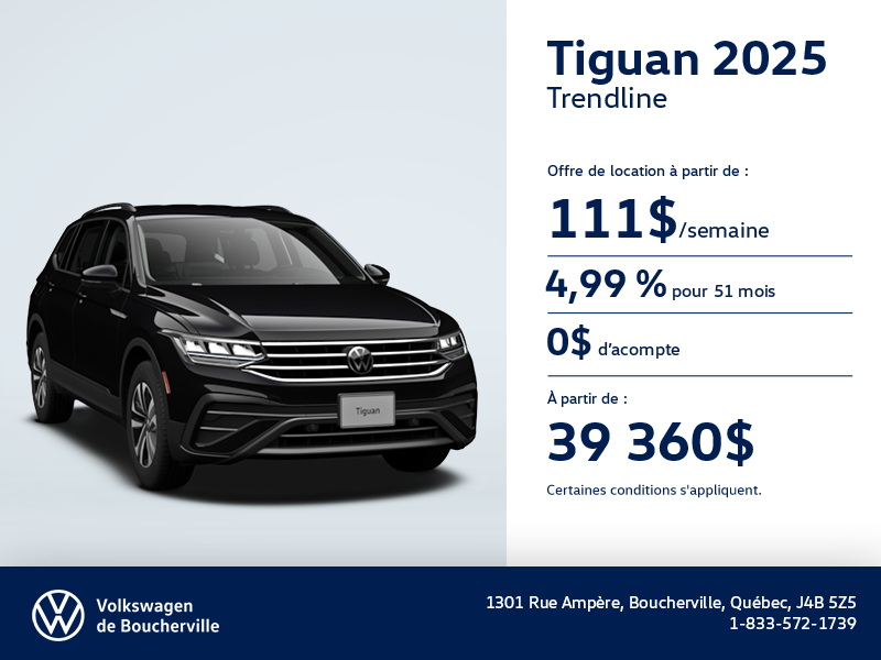 Procurez-vous le Volkswagen Tiguan 2025