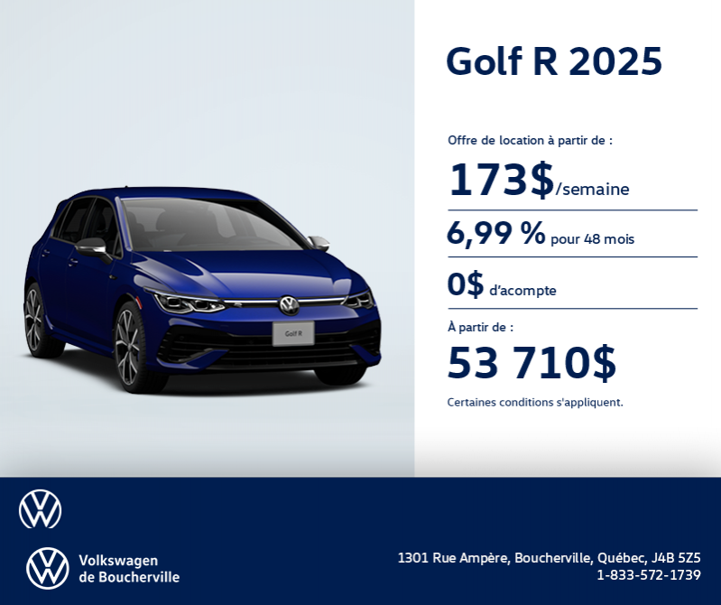Procurez-vous la Volkswagen Golf R 2025