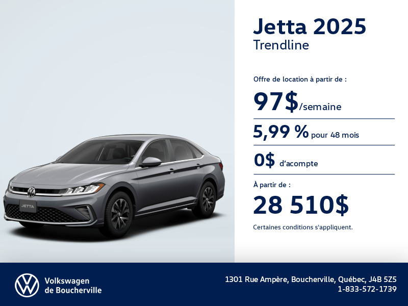 Procurez-vous la Volkswagen Jetta 2025