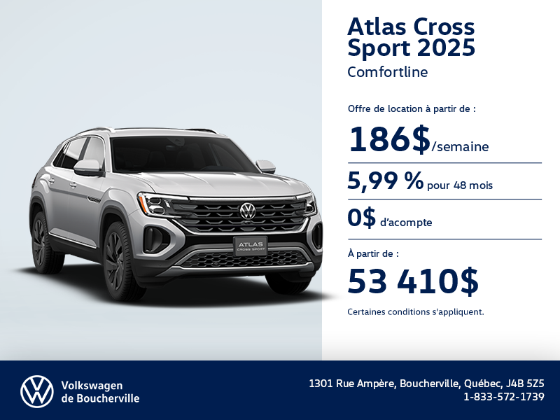 Procurez-vous le Volkswagen Atlas Cross Sport 2025