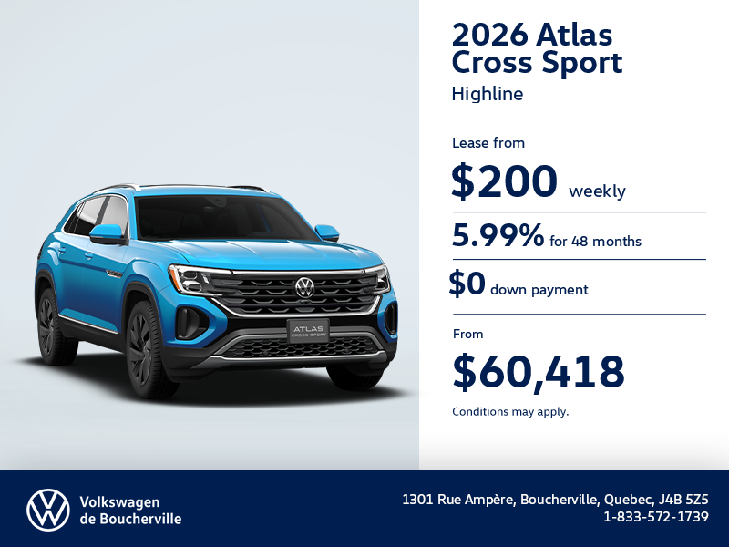 Get the 2026 Volkswagen Atlas Cross Sport