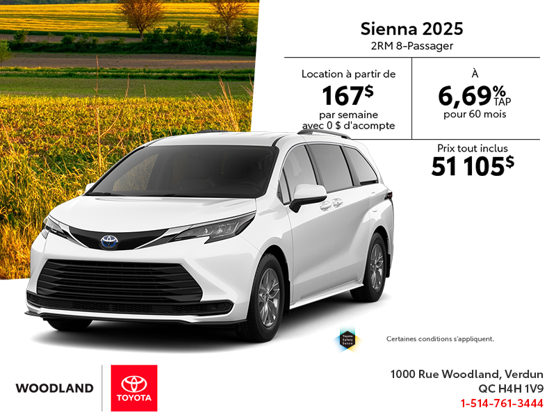 Toyota Sienna Hybrid 2025