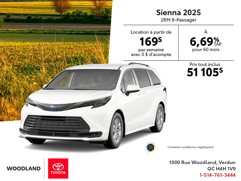 Toyota Sienna Hybride 2025