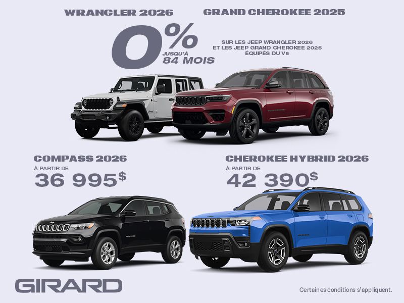 Des offres Jeep imbattables