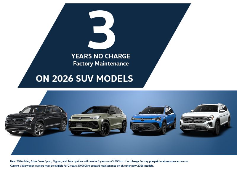 3 year no charge factory maintenance
