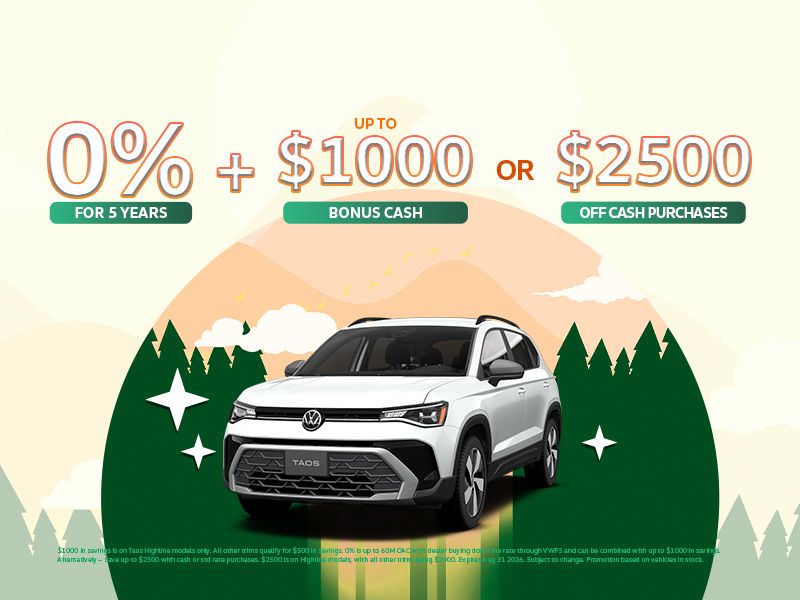 Taos Highline Bonus Cash