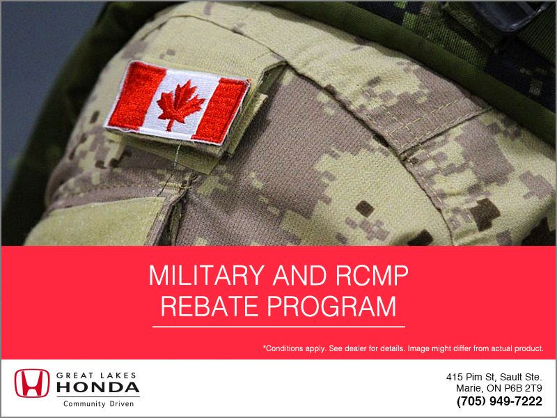 Military and RCMP Rebate Program
