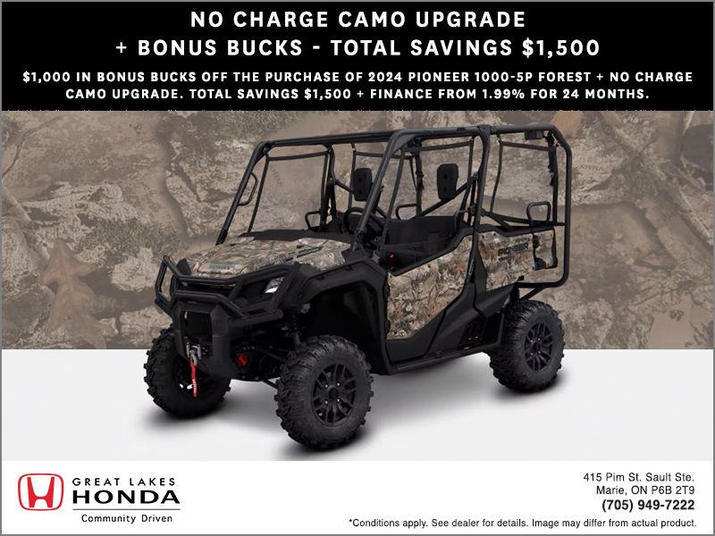 No Charge CAMO Upgrade + Bonus Bucks - Total Savings $1,500