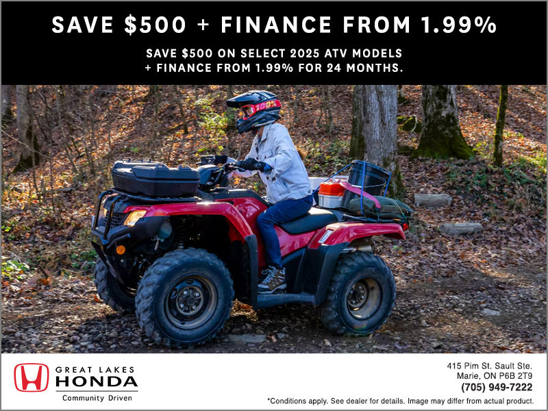 On Select 2025 ATV Models