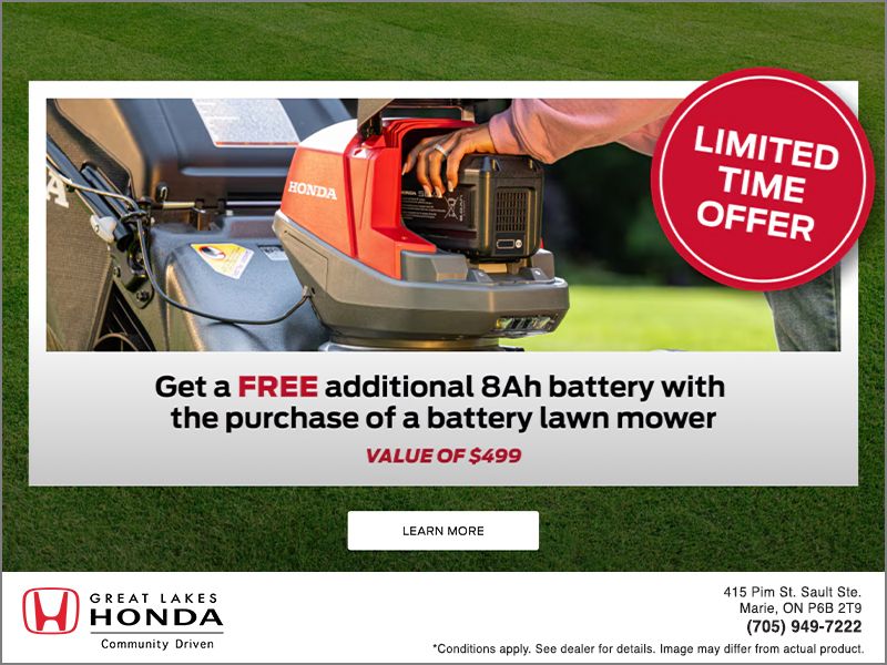 Receive a FREE additional 8Ah Battery with purchase