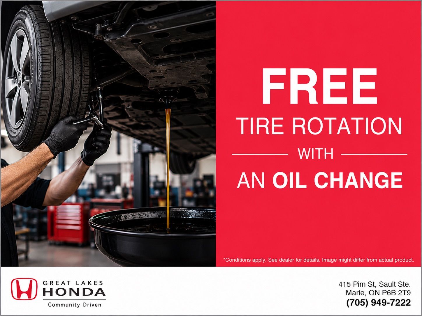 Free Tire Rotation with an Oil Change