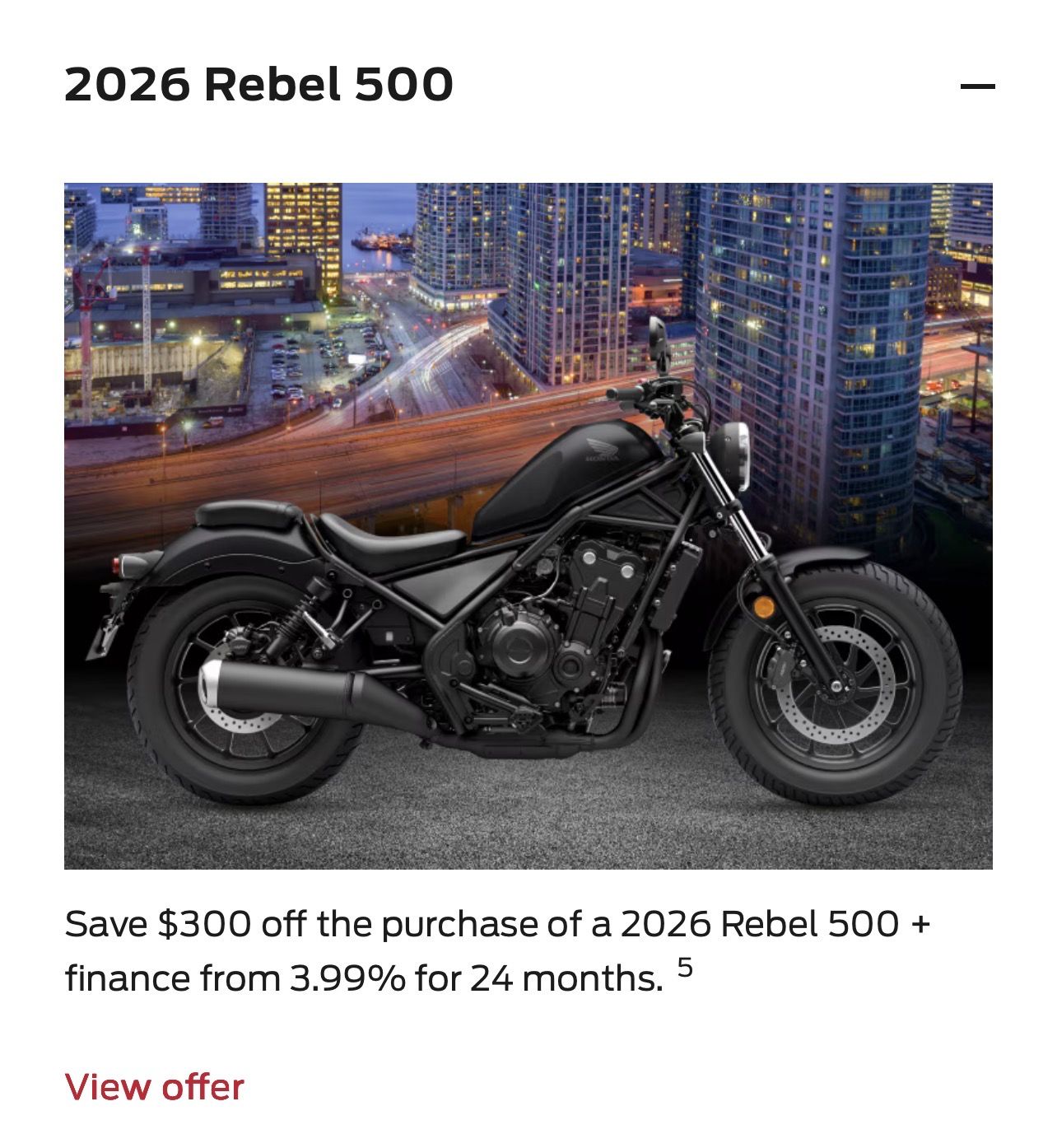 2026 Rebel 500 [in Stock]