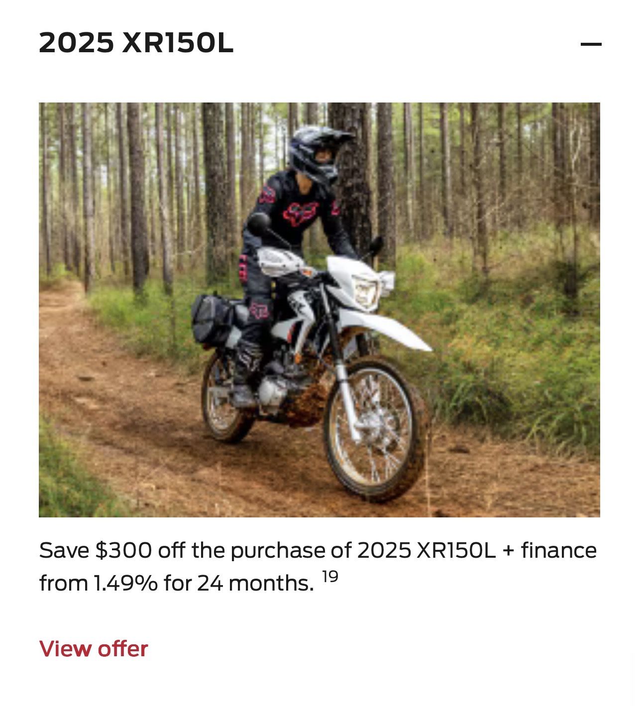 2025 XR150L [in Stock]