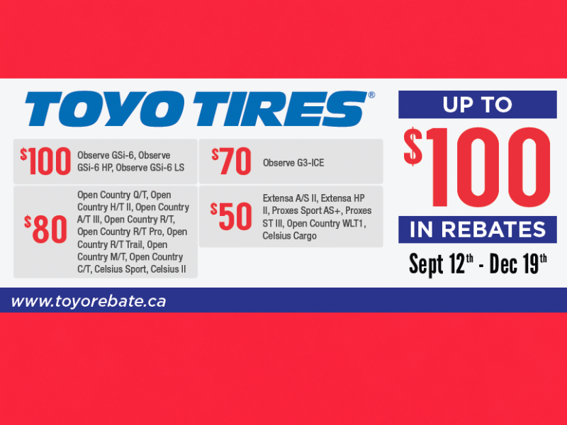 Toyo Tires Offers & Rebates