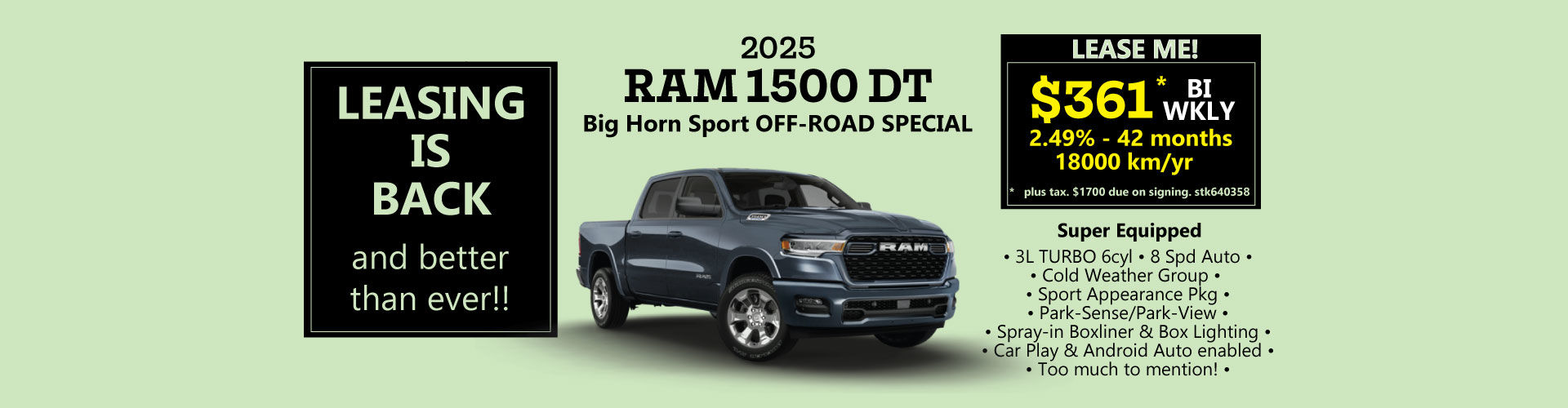 RAM BIG HORN SPORT LEASE