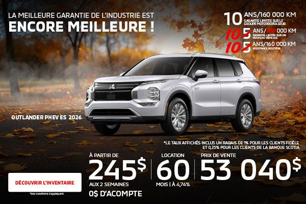 Mitsubishi Outlander PHEV 2026
