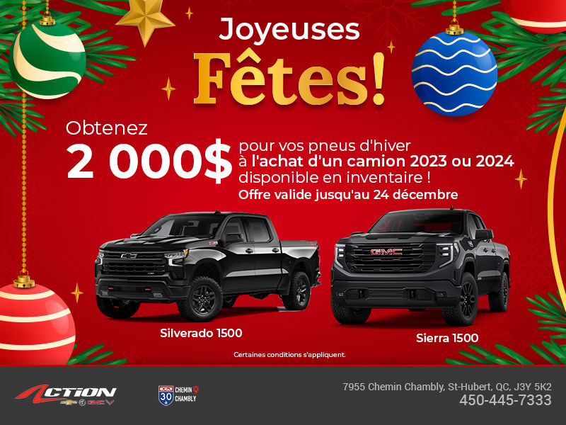 2 000$ de rabais sur vos pneus d'hiver!