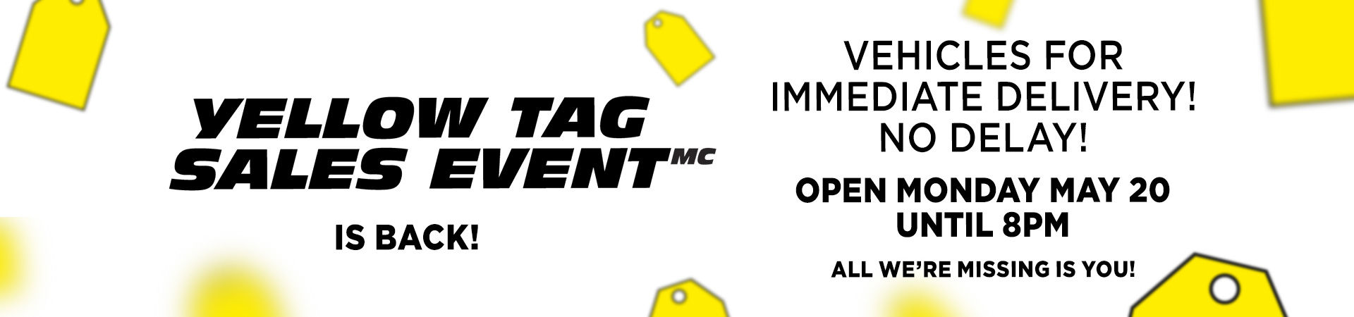 Yellow tag sales event