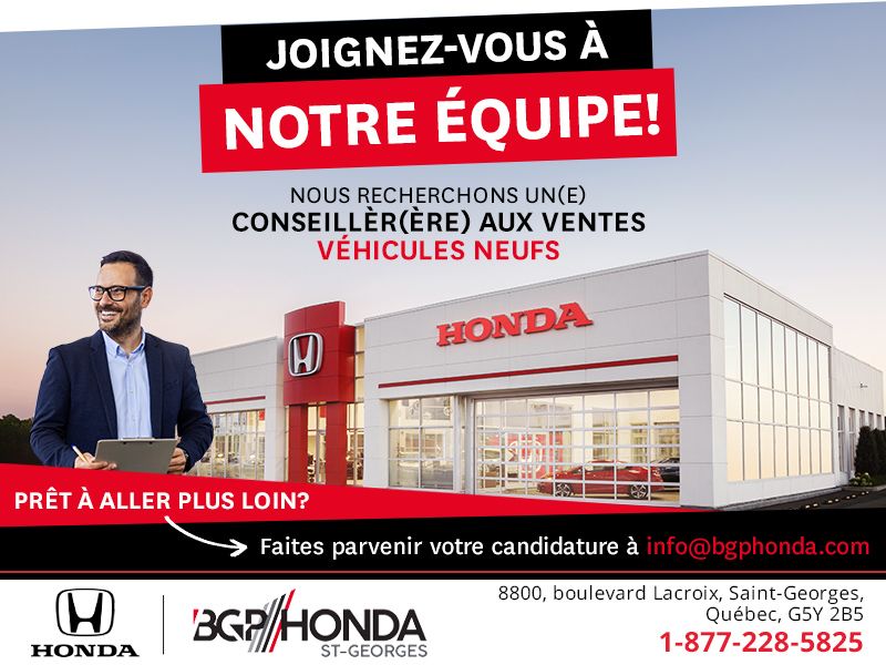 Joignez-vous à l'équipe BGP Honda !
