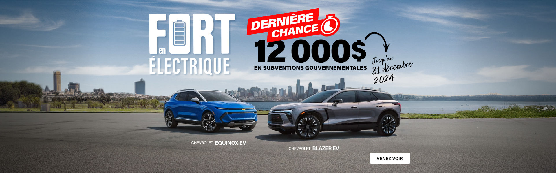 Fort en Électrique - Nouvelles disponibilités Chevrolet Equinox EV et Chevrolet Blazer EV