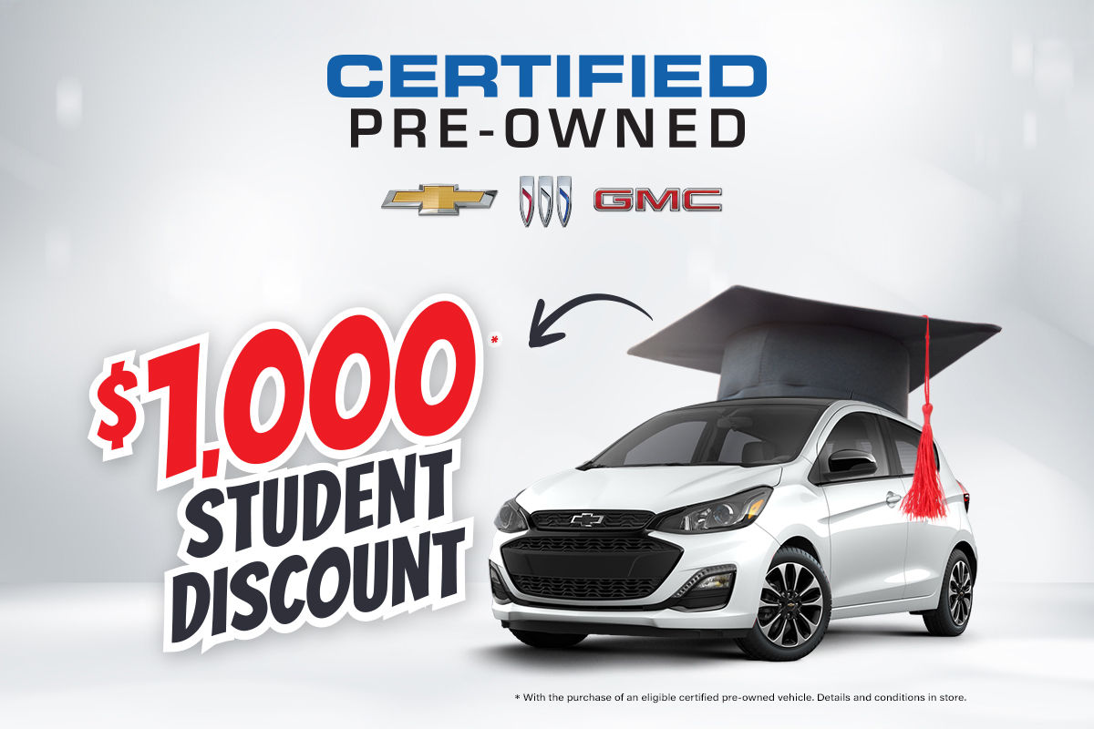 Promotion Student discounts on pre-owned vehicles