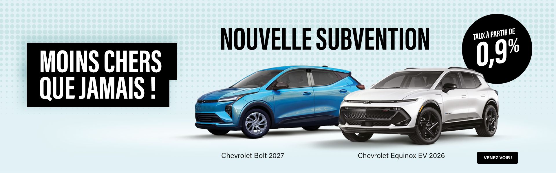 Nouveau rabais Véhicules électriques GM Chevrolet