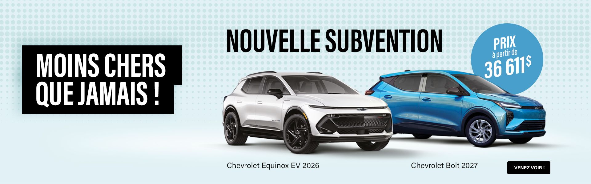 Nouveau rabais Véhicules électriques GM Chevrolet
