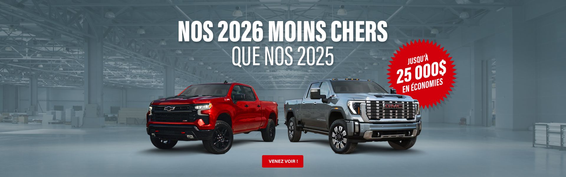 Gros rabais sur nos camions Chevrolet et GMC