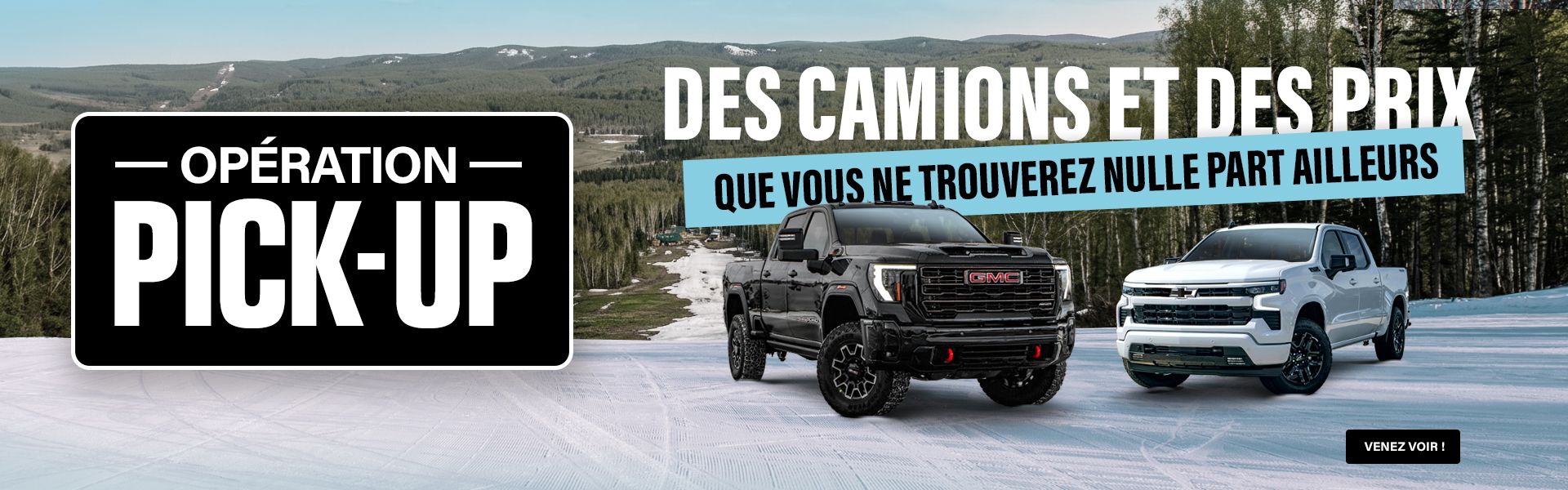 Opération pick-up - Camions Chevrolet et GMC 2026 aux meilleurs prix