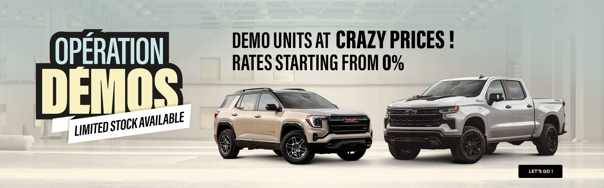 Demos Liquidation Chevrolet Buick GMC 2026