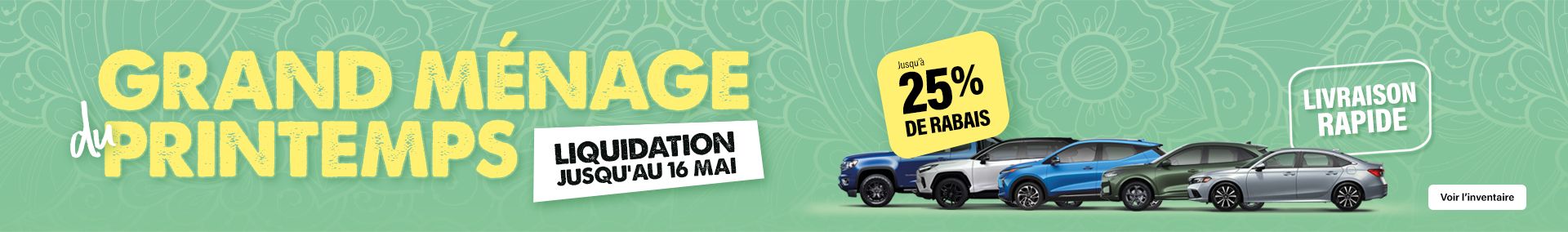 Grand ménage du printemps - Liquidation occasion