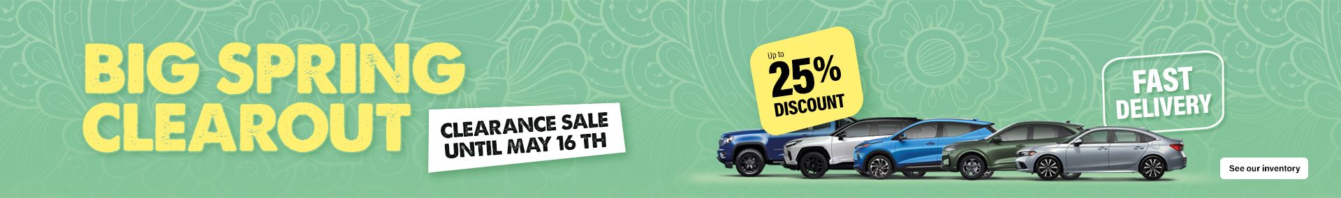 Big spring clearout - Used cars