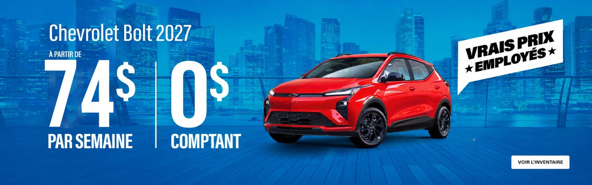 Promotion Chevrolet Bolt 2027 - Meilleurs prix