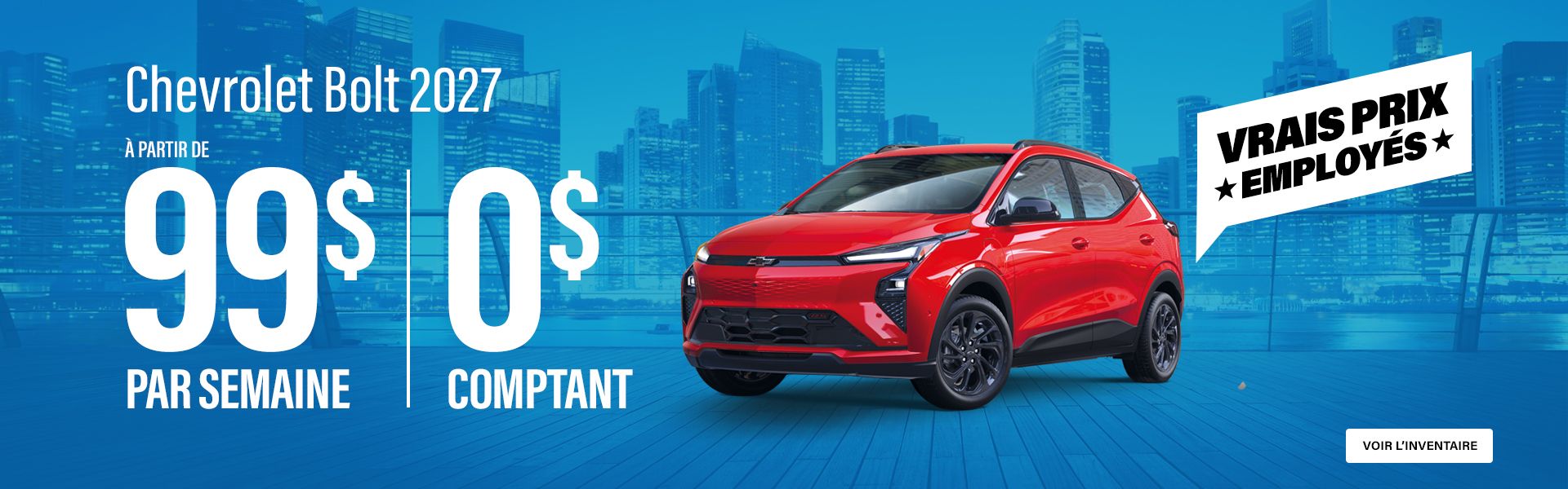 Promotion Chevrolet Bolt 2027 - Meilleurs prix