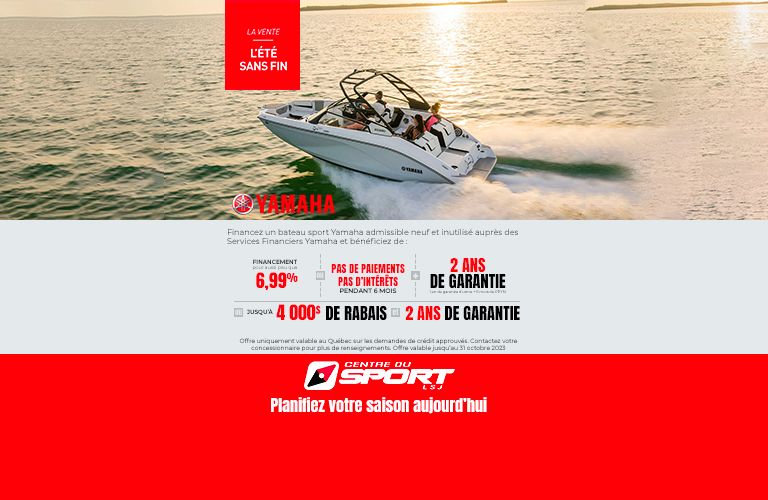 Centre du sport LacStJean à Alma Yamaha Bateau