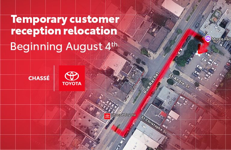 Temporary customer reception relocation