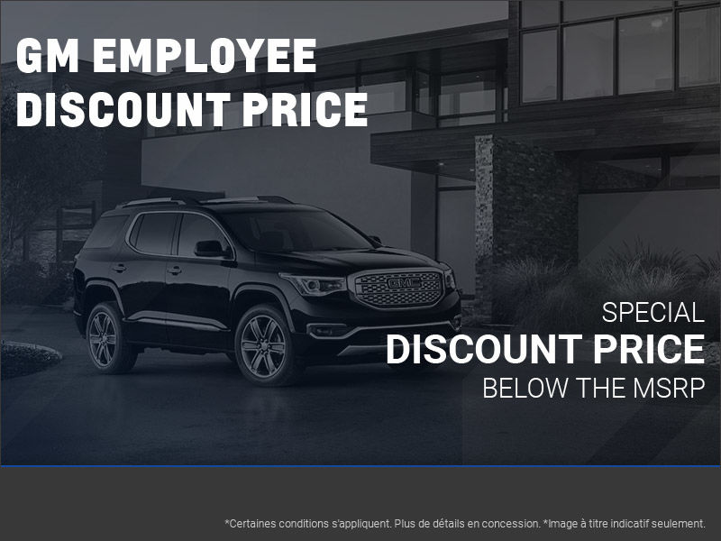 GM Employee Discount Price Queenston Chevrolet Buick GMC in Hamilton