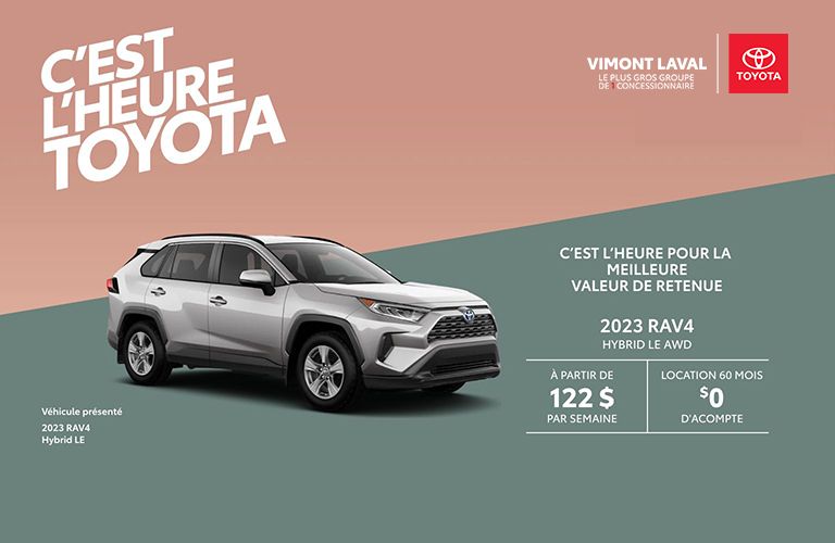 Vimont Toyota Laval Promotion Juillet RAV4 HYBRIDE LE AWD 2023