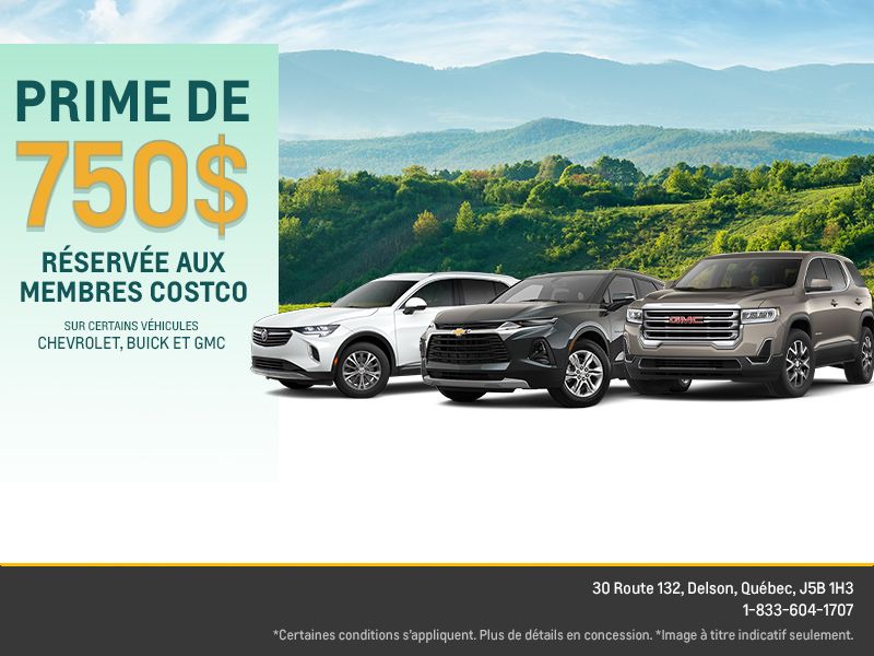 Prime de 750$ réservée aux membres Costco