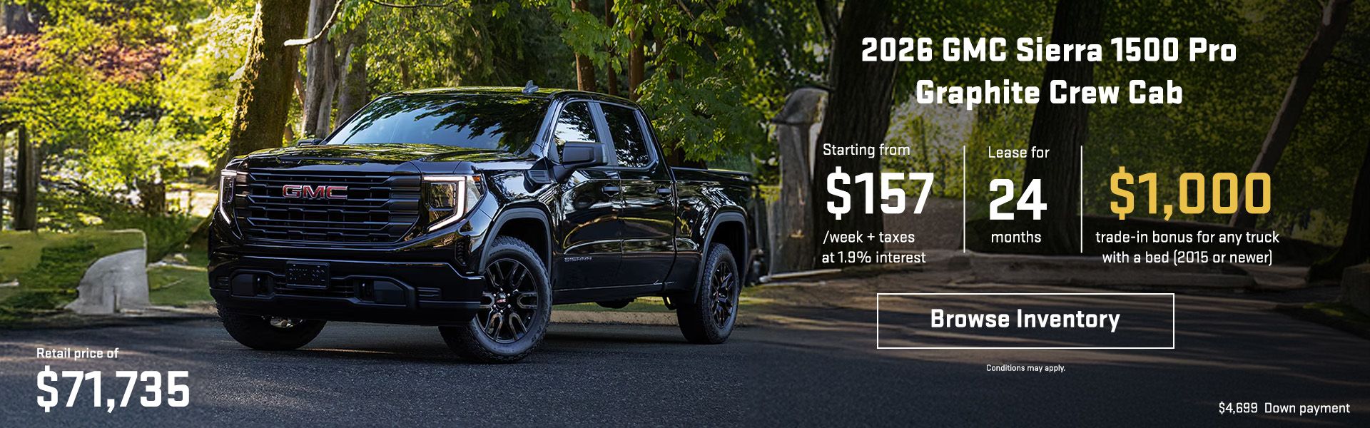 2026 GMC Sierra 1500 Pro Graphite Crew Cab