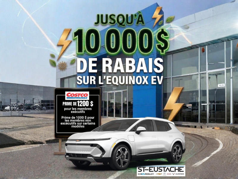 Profitez de rabais allant jusqu'à 10 000$ sur le Equinox EV