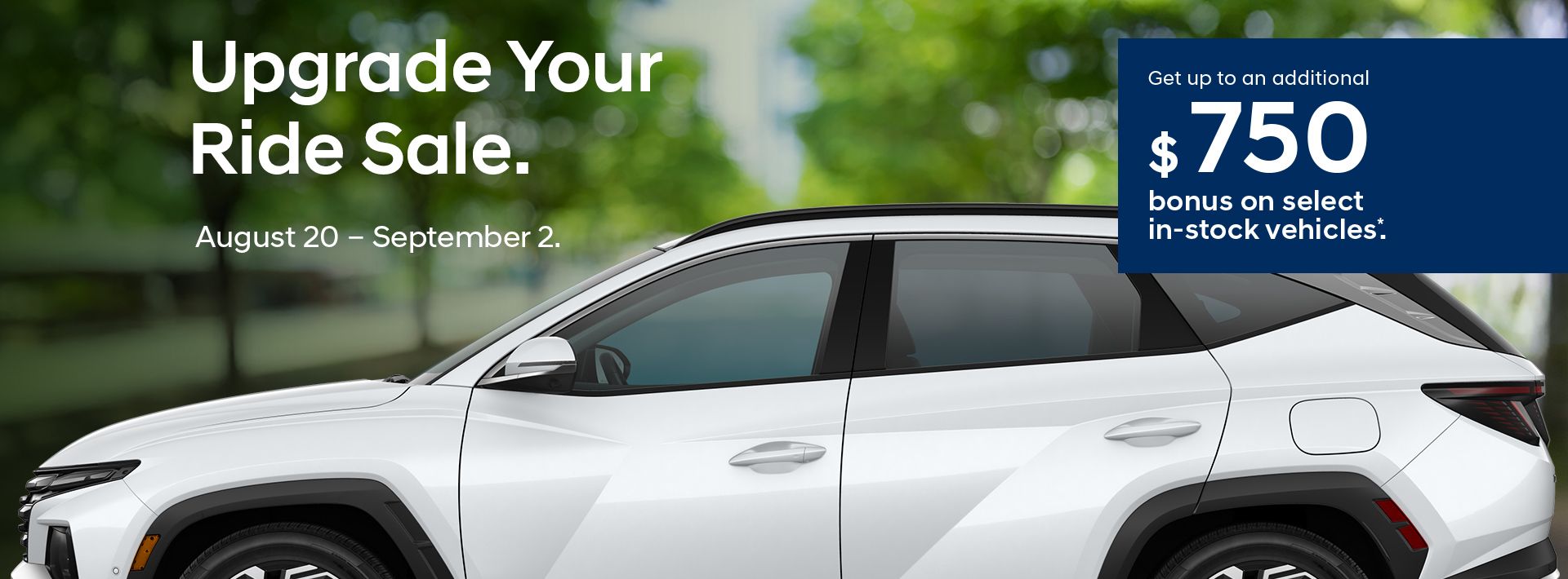 Upgrade your ride sale
