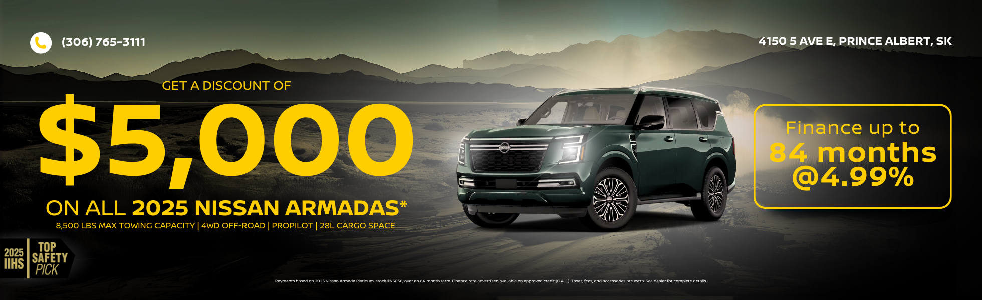 $5,000 OFF On All 2025 Nissan Armadas!*