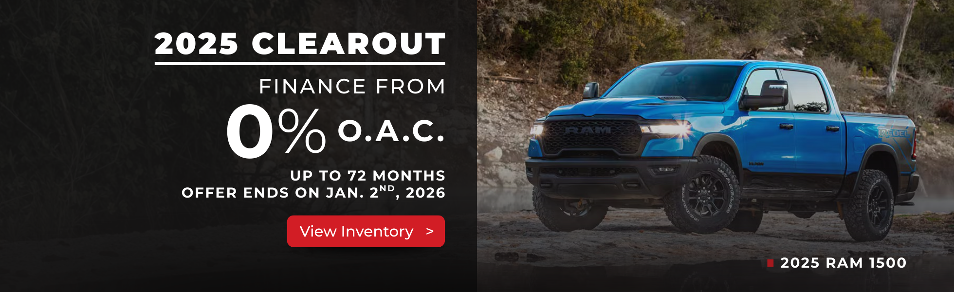 0% OFF or Up To $12,250 OFF On The 2025 Ram 1500