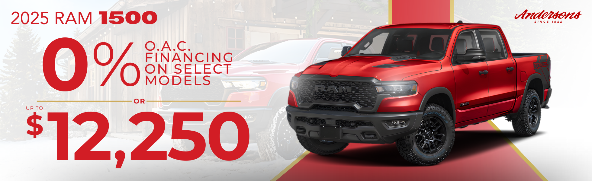 0% OFF or Up To $12,500 OFF On The 2025 Ram 1500