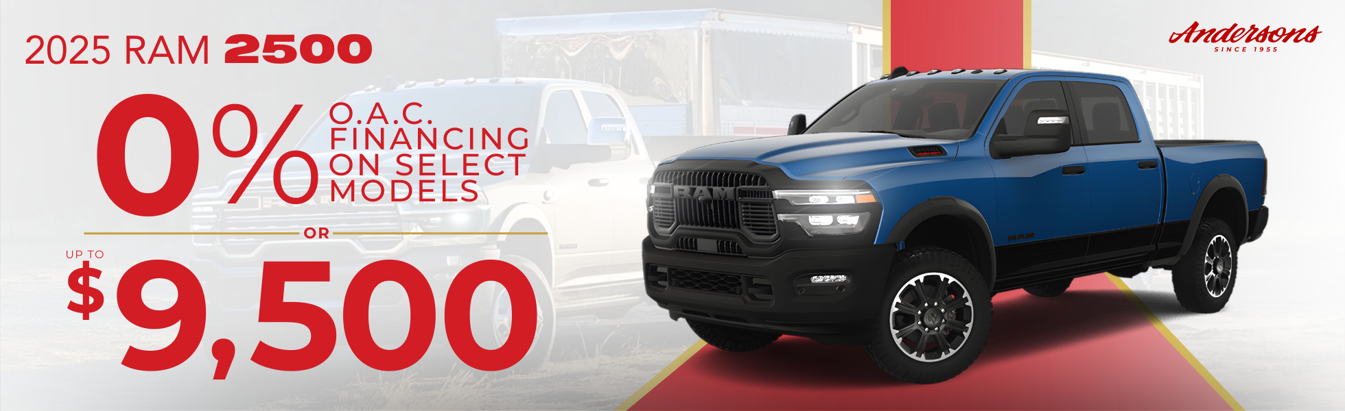 0% OFF or Up To $9,500 OFF On The 2025 Ram 2500